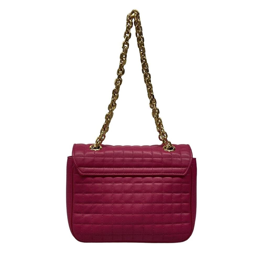 CELINE Shoulder Bag Quilted Chain Pink Leather - Picture 3 of 7